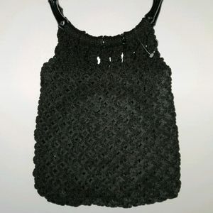 Black Macrame Purse